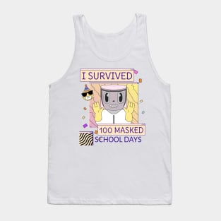 I survived 100 masked school days Tank Top